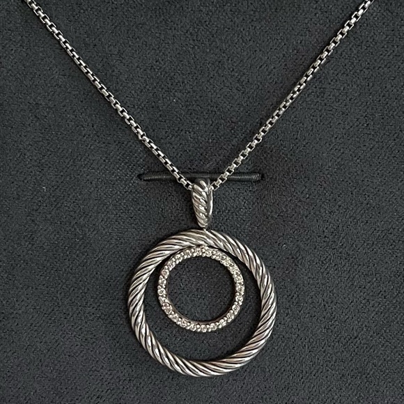 David Yurman Silver Twisted Rope Necklace